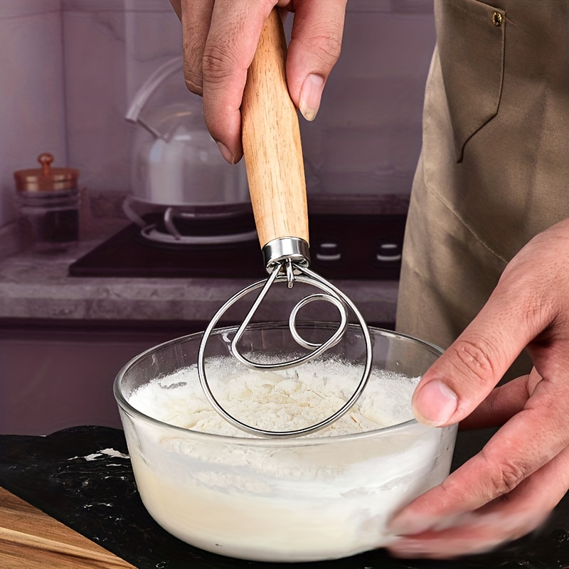 Danish Dough Whisk Large Wooden Danish Whisk For Dough With - Temu