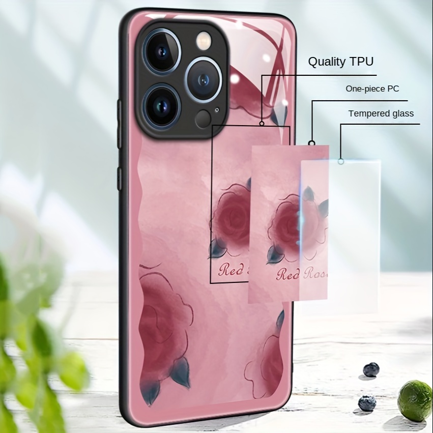 Funda de iPhone for Sale con la obra «pétalos de rosa floral oscuro» de  LindasPhotoArt