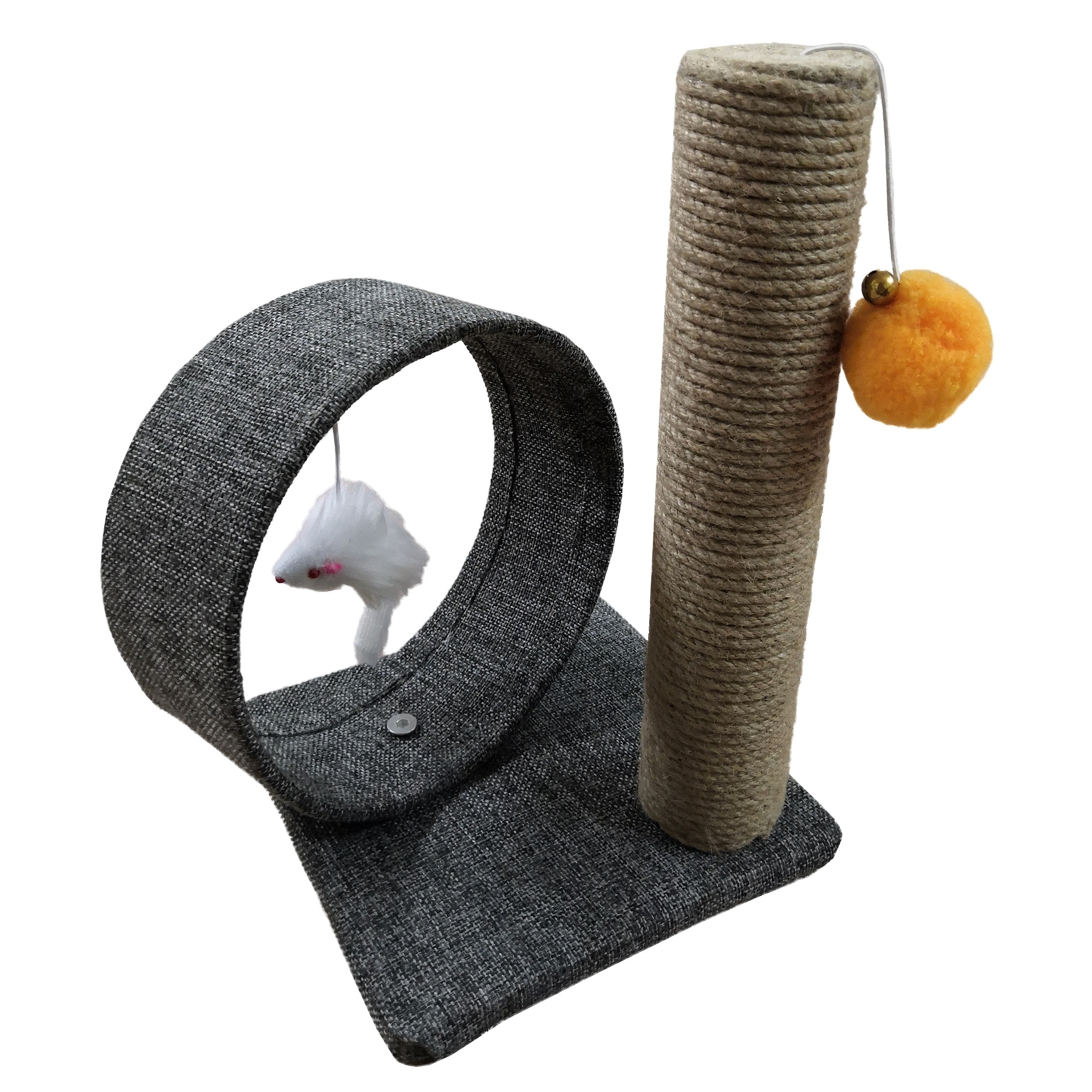 Cat scratching post with hot sale brush