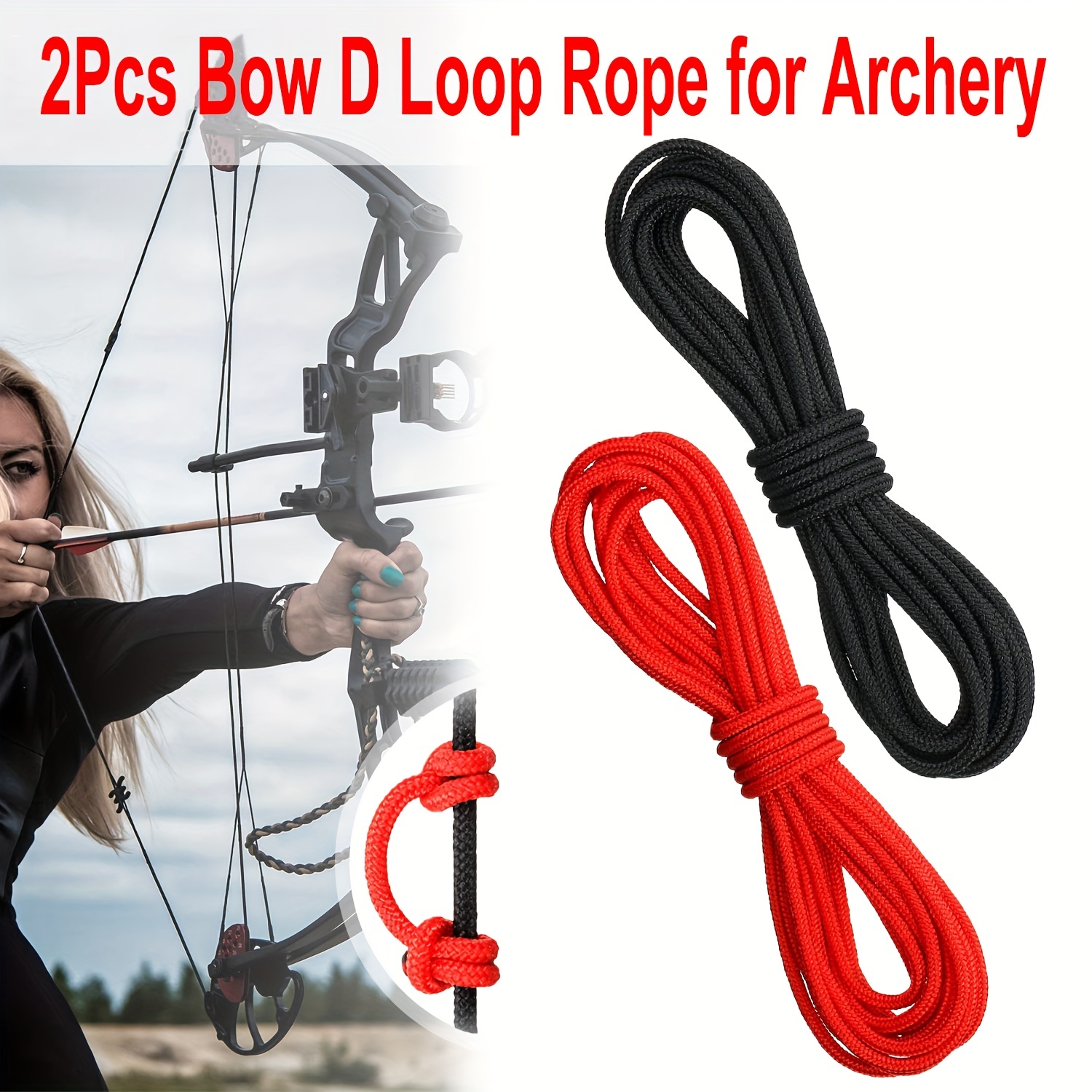 3M Archery D Loop Rope Bow String Release Nock Durable Wire U Ring