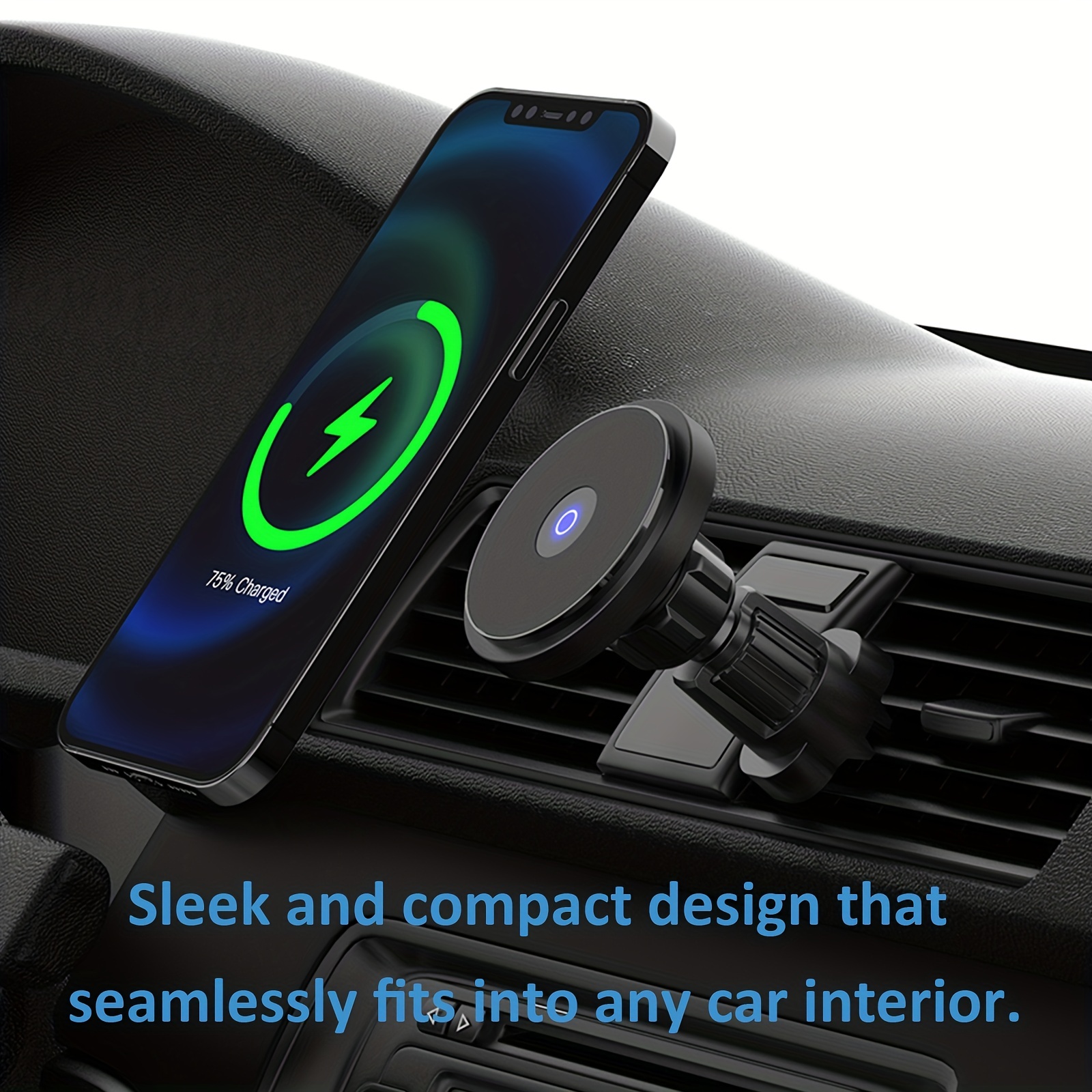 Wireless Car Charger Qi Fast Charging Magnetic Car Mount - Temu