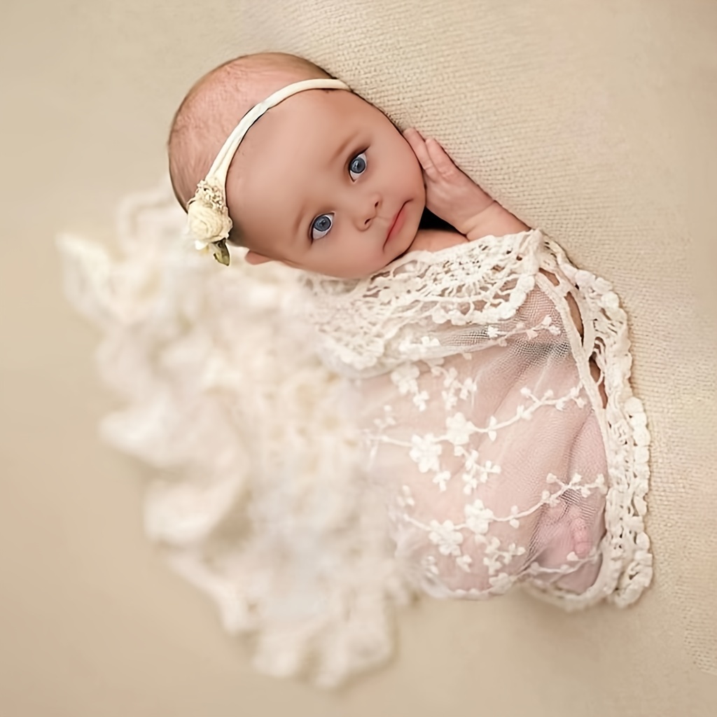 Baby Hollowed-out Lace Onesies  Diy baby headbands, Baby bow