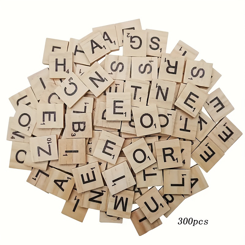 Wood Letter Tiles Scrabble Letters For Crafts Diy Wood Gift - Temu