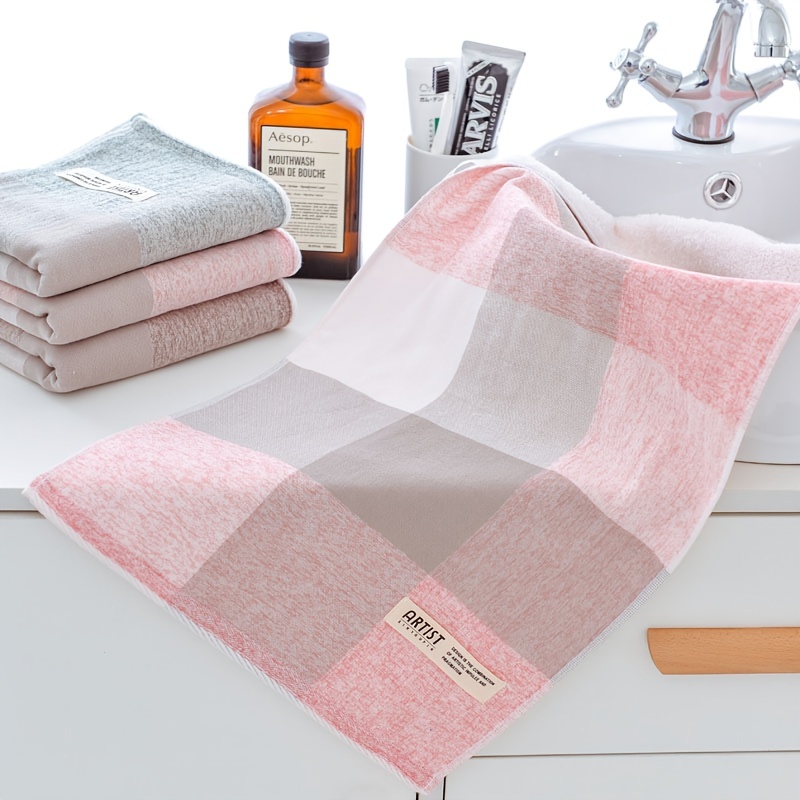  Checkered Hand Towels Minimalist Checkerboard Fingertip Towels  Bath Towel Set for Bathroom Dorm Teens (Bath Towel, Blue) : Home & Kitchen