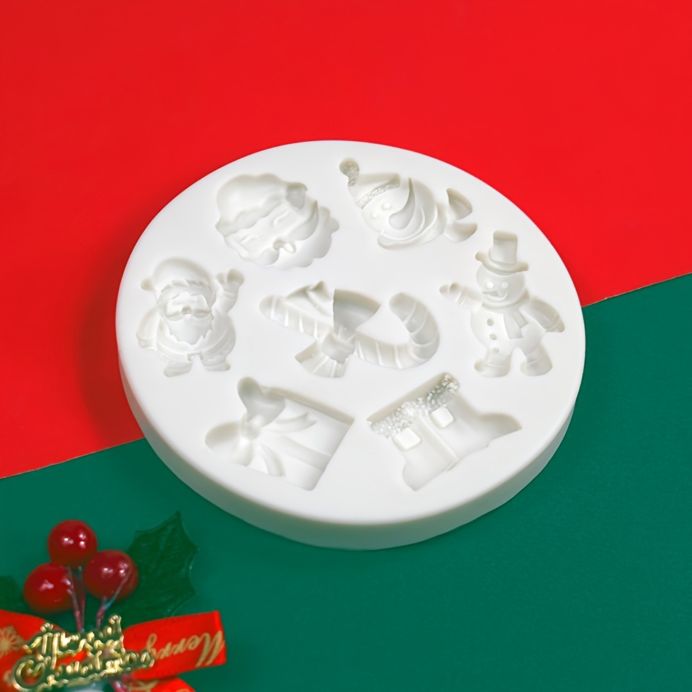 Stampo / Forma in silicone, Babbo Natale e Scatola Regalo