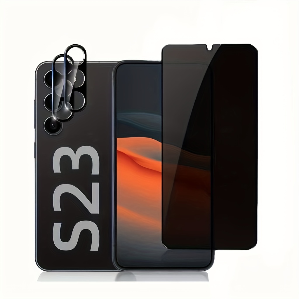 Paquet de 3 protecteurs d'écran en verre trempé pour Galaxy S23 FE 5G  de Samsung, déverrouillage par empreintes digitales ultrasonique, étui HD  Clear