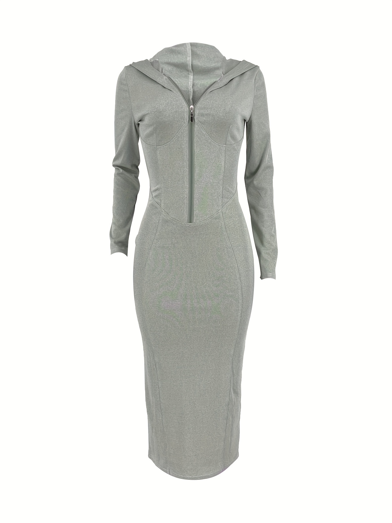 Zip up clearance front bodycon dress