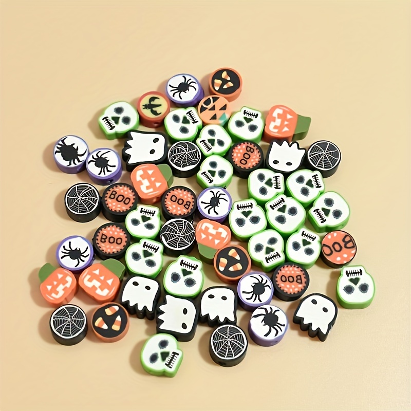  QUEFE 3600pcs Halloween 10 Strands Clay Beads, Polymer