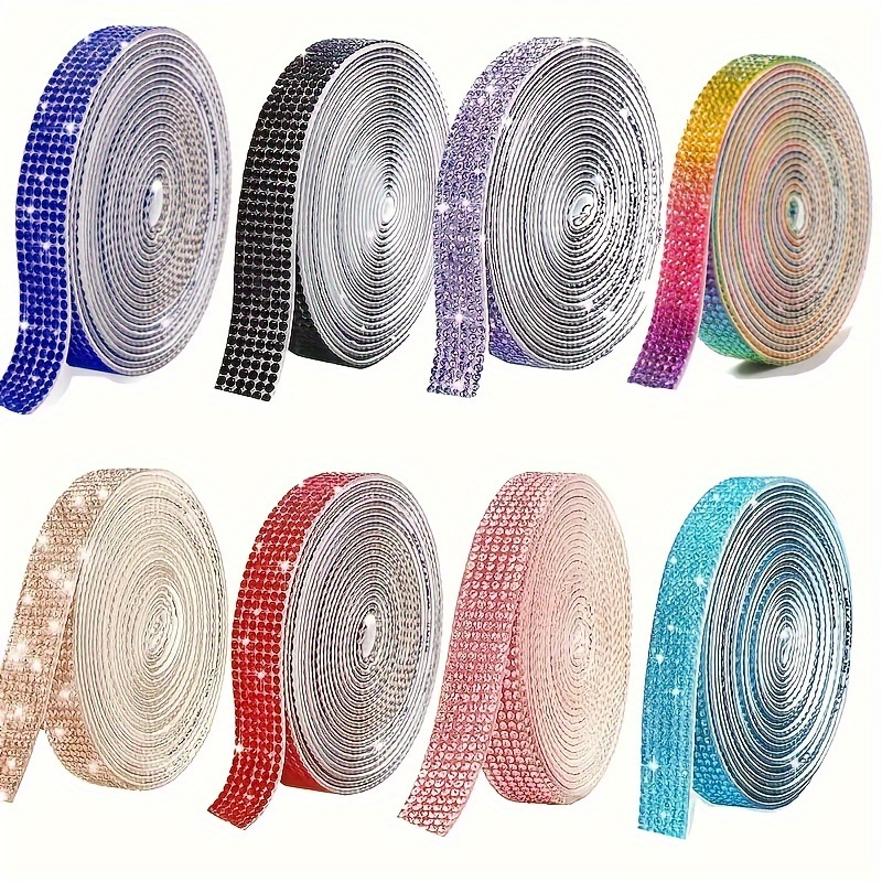 4 mm CLEAR Self Adhesive Rhinestone Strips Circle Bling Stickers, Wedding  Favor Boxes, DIY iphone, Card Making, Embellishments, 264 pieces