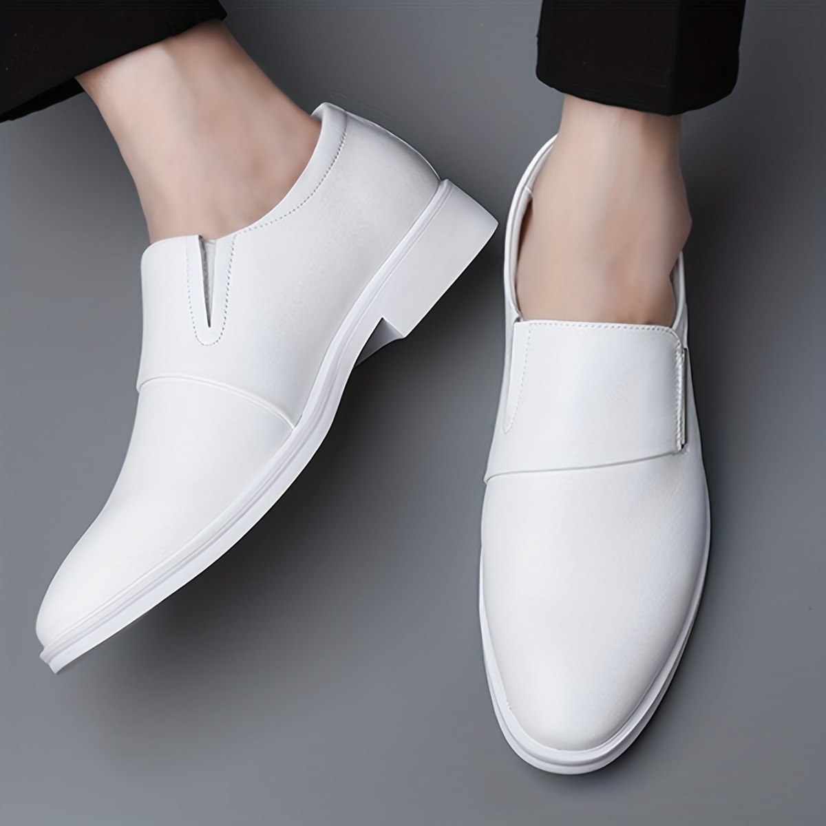 Mens white wedding on sale shoes