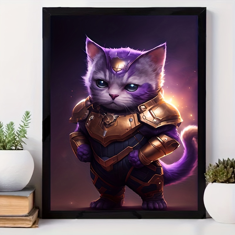 5d Diamond Painting Set Cartoon Animal Cat, Planet Pattern