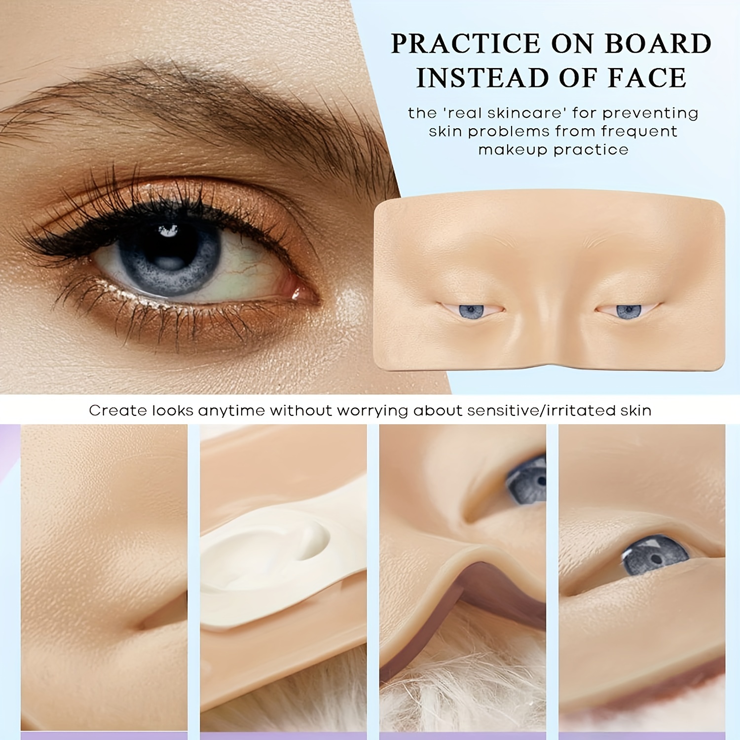 Reusable Silicone Full face Makeup Practice Board For - Temu Germany