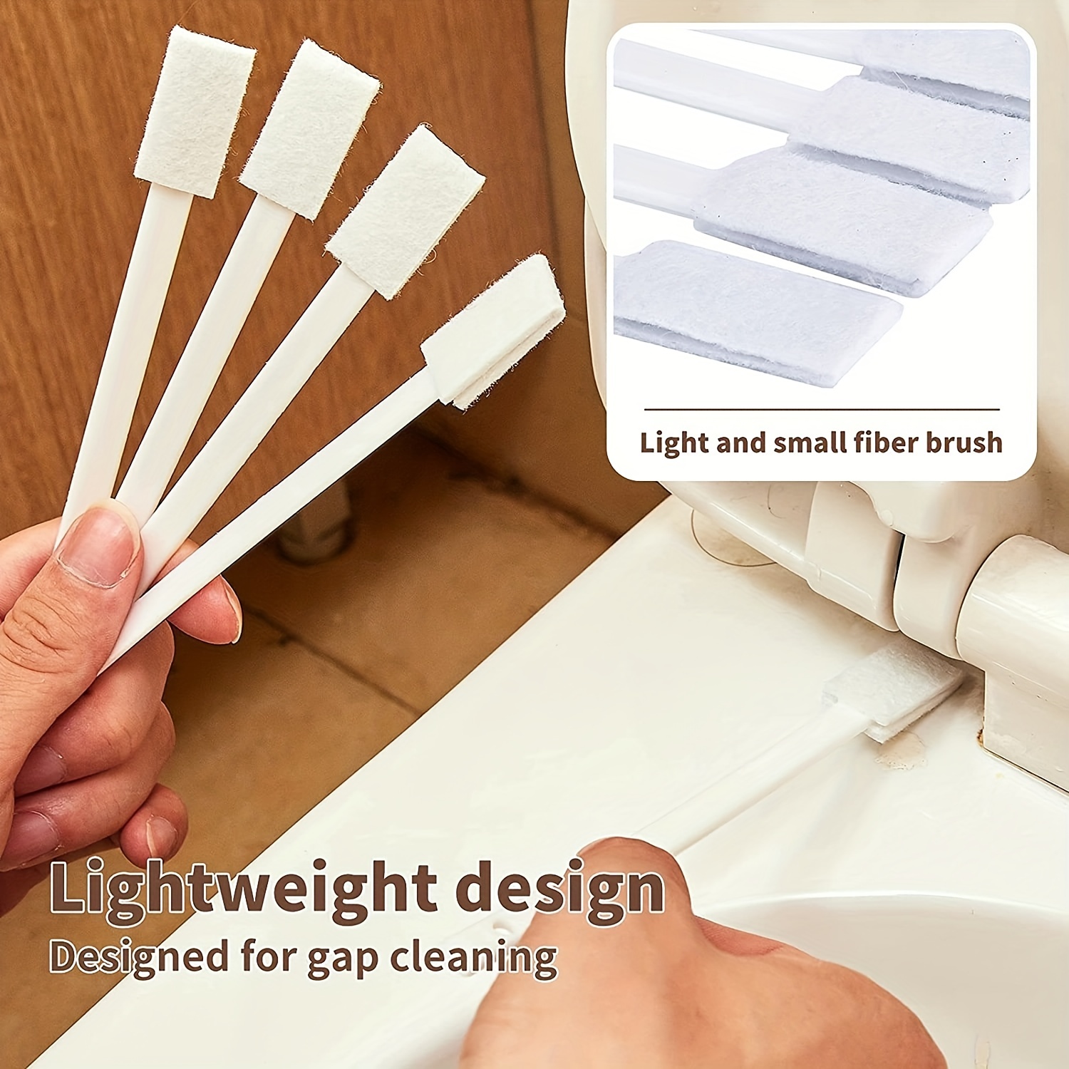 Small Disposable Crevice Cleaning Brushes, For Toilet Corner