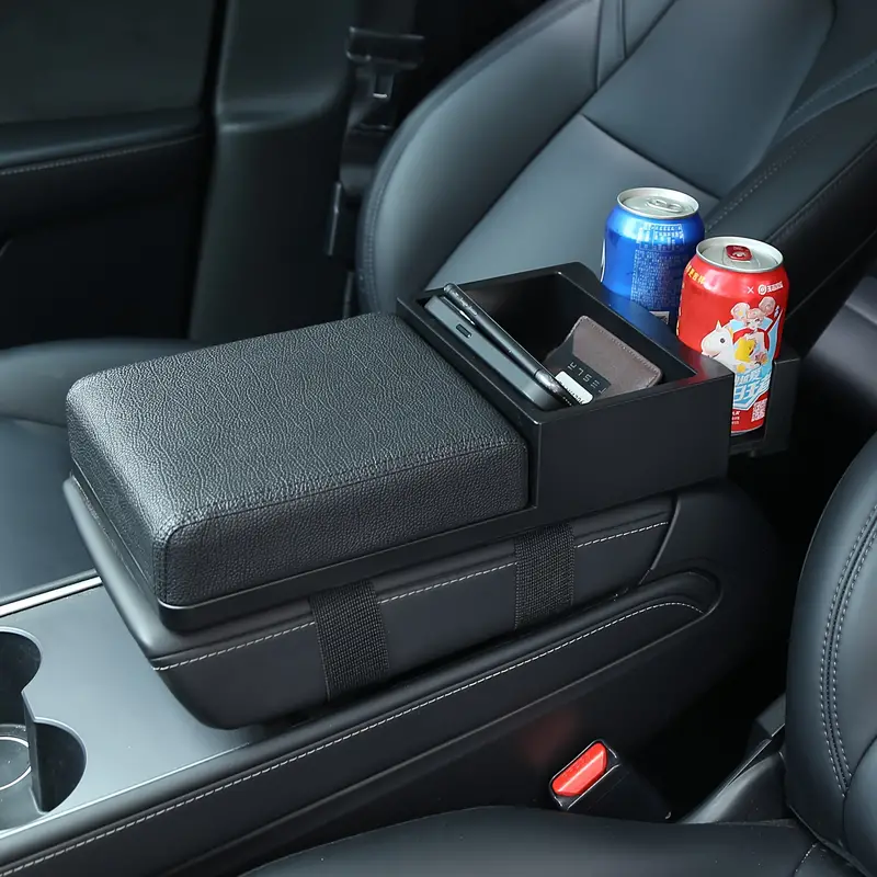 Multifunctional Car Armrest Box Pad Storage Box Cup Holder - Temu