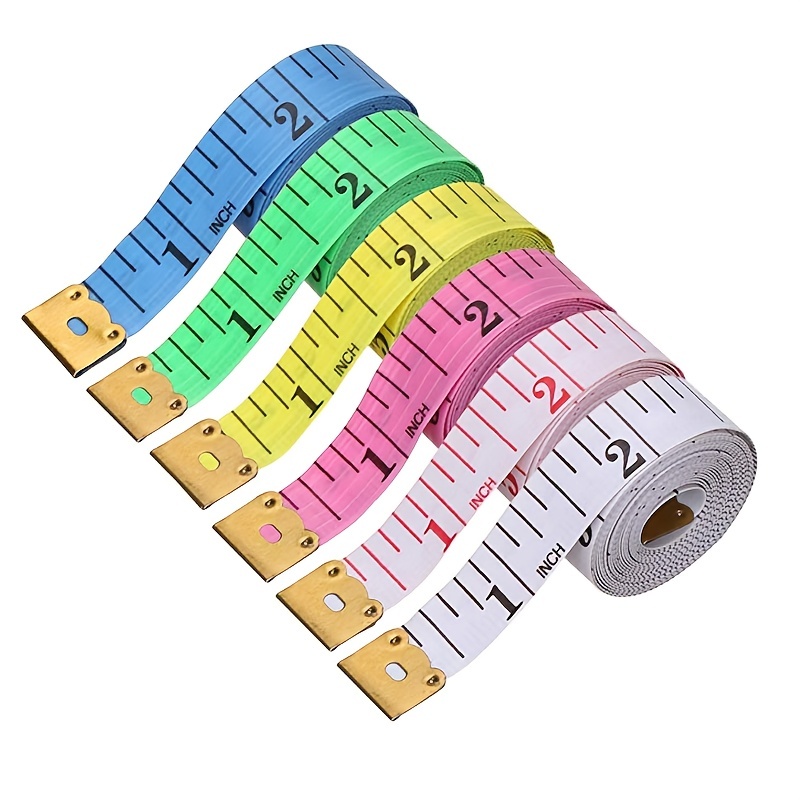 6pcs Candy Colored Small Tape Measures Retractable Soft Tape Measure Sewing  Measuring Clothes Eco-friendly PCV Plastic Soft Tape Measure