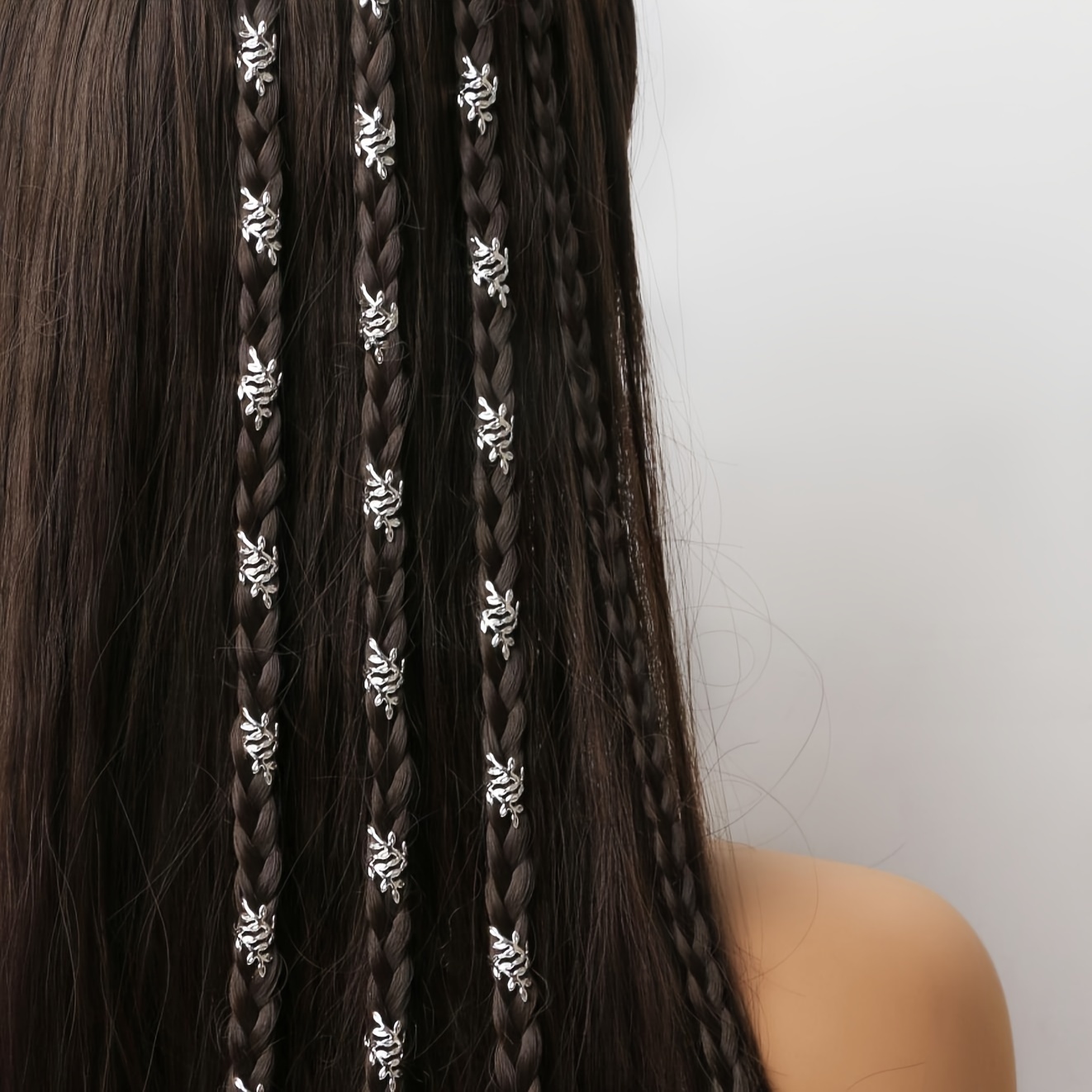 Temu 100 Pcs Leaf Shaped Hair Accessories Hair Jewelry for Women Braids Rings, Dreadlock Accessories Metal Hair Clips, Bobby Pins, Christmas Gifts