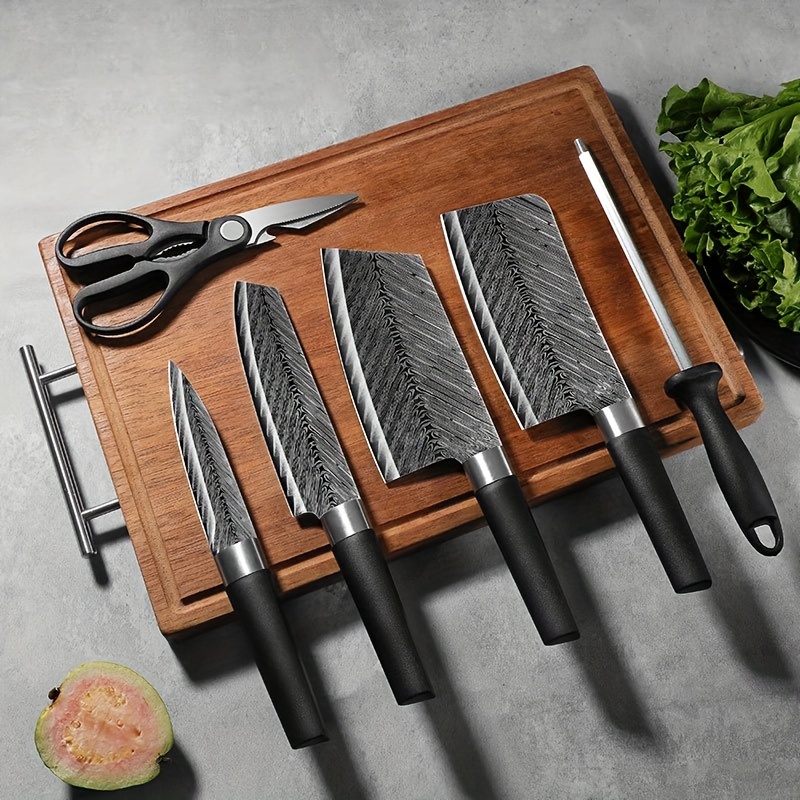 Kitchen Knives, Portable Sharp Kitchen Knife Fruit Knife Food Scissor Fruit  Peeler Kitchen Cutlery Set, Suitable For Outdoor Camping Cooking - Temu