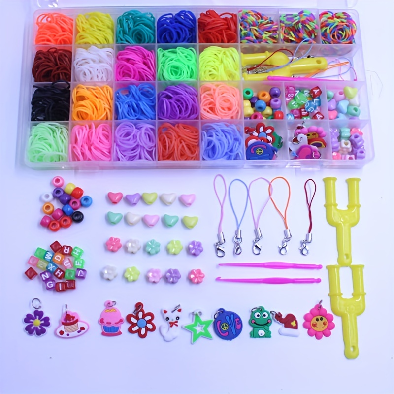Upgrade Rainbow Rubber Bands Refill Kits, 6800+ Loom Bands in 22