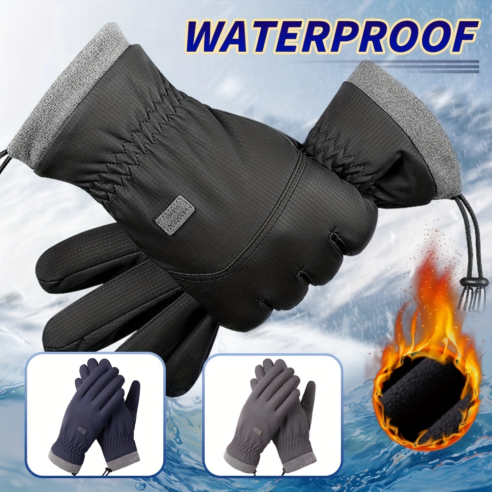 gants velo hiver, Gants à éCran Tactile, Chauds, Coupe-Vent