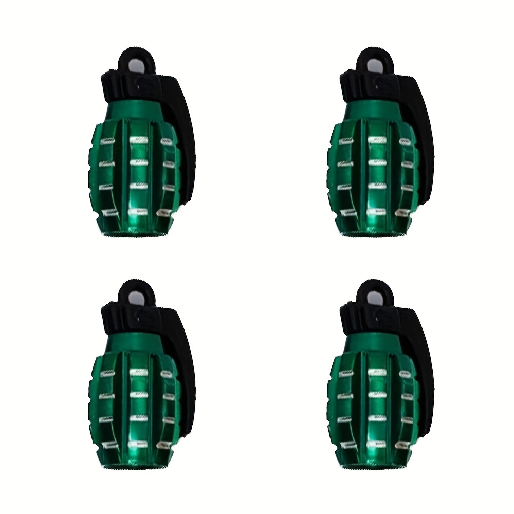 4 Pièces En Aluminium Voiture Pneu Valve Capuchon Grenade - Temu France