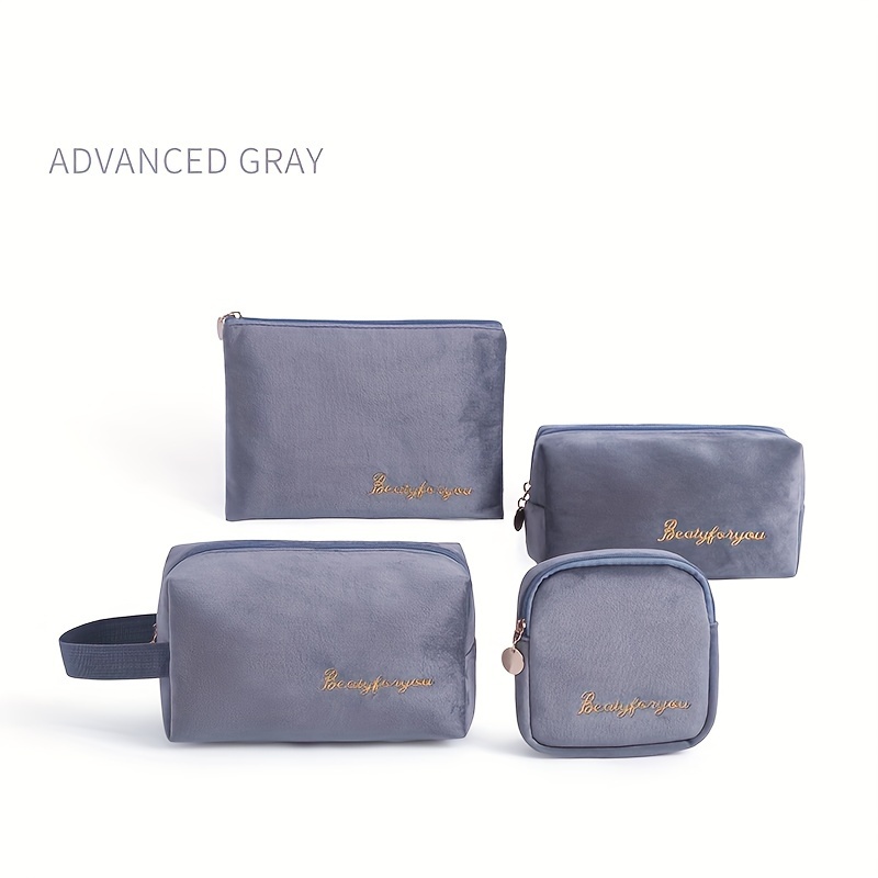 Set de 4 bolsas de almacenaje gris oscuro