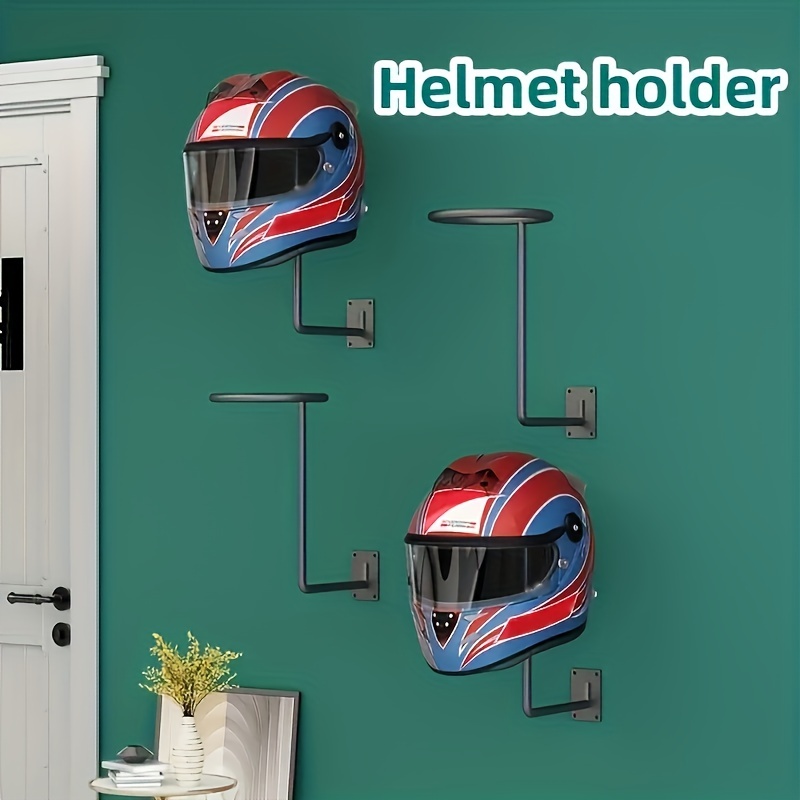 

Wall-mounted Metal Helmet Hanger: Perfect For Displaying Motorcycle Helmets, Dance Masks & More! Car Accessories