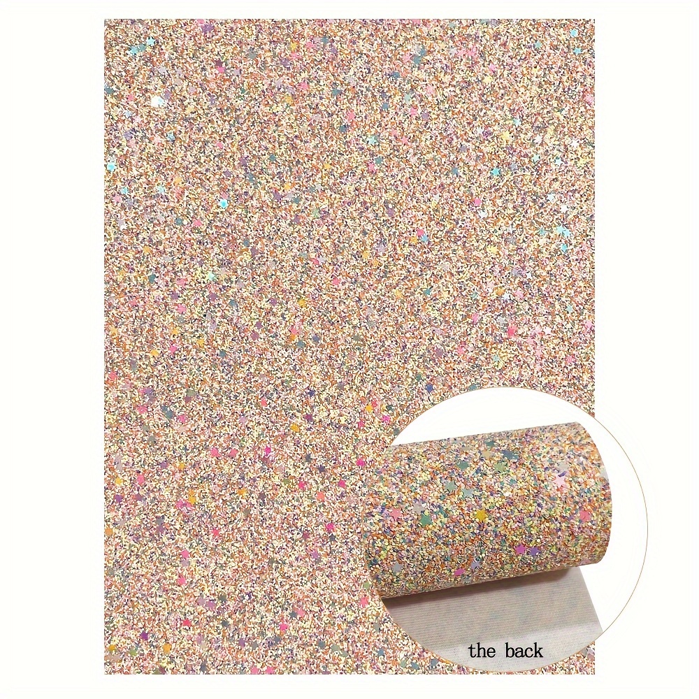 Colorful Chunky Glitter Fabric Candy Color Faux - Temu