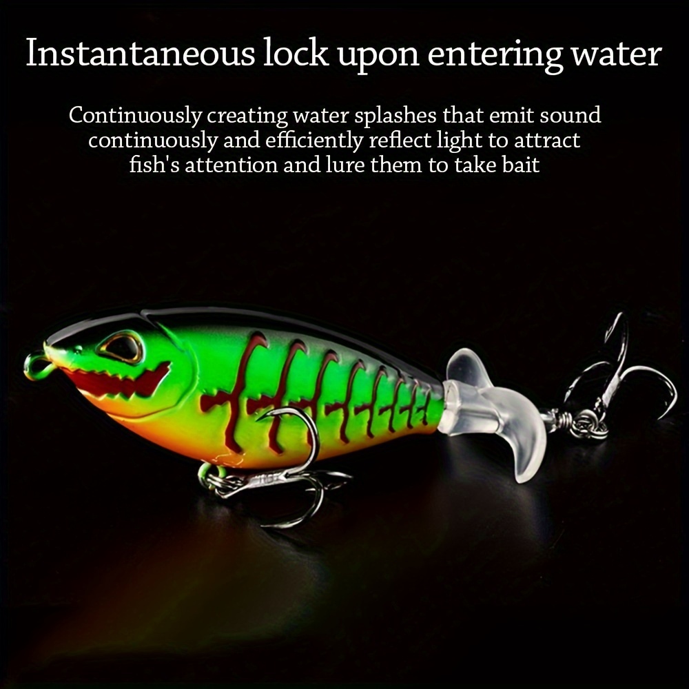 Topwater Fishing Lure, Artificial Hard Bait With Soft Rotating
