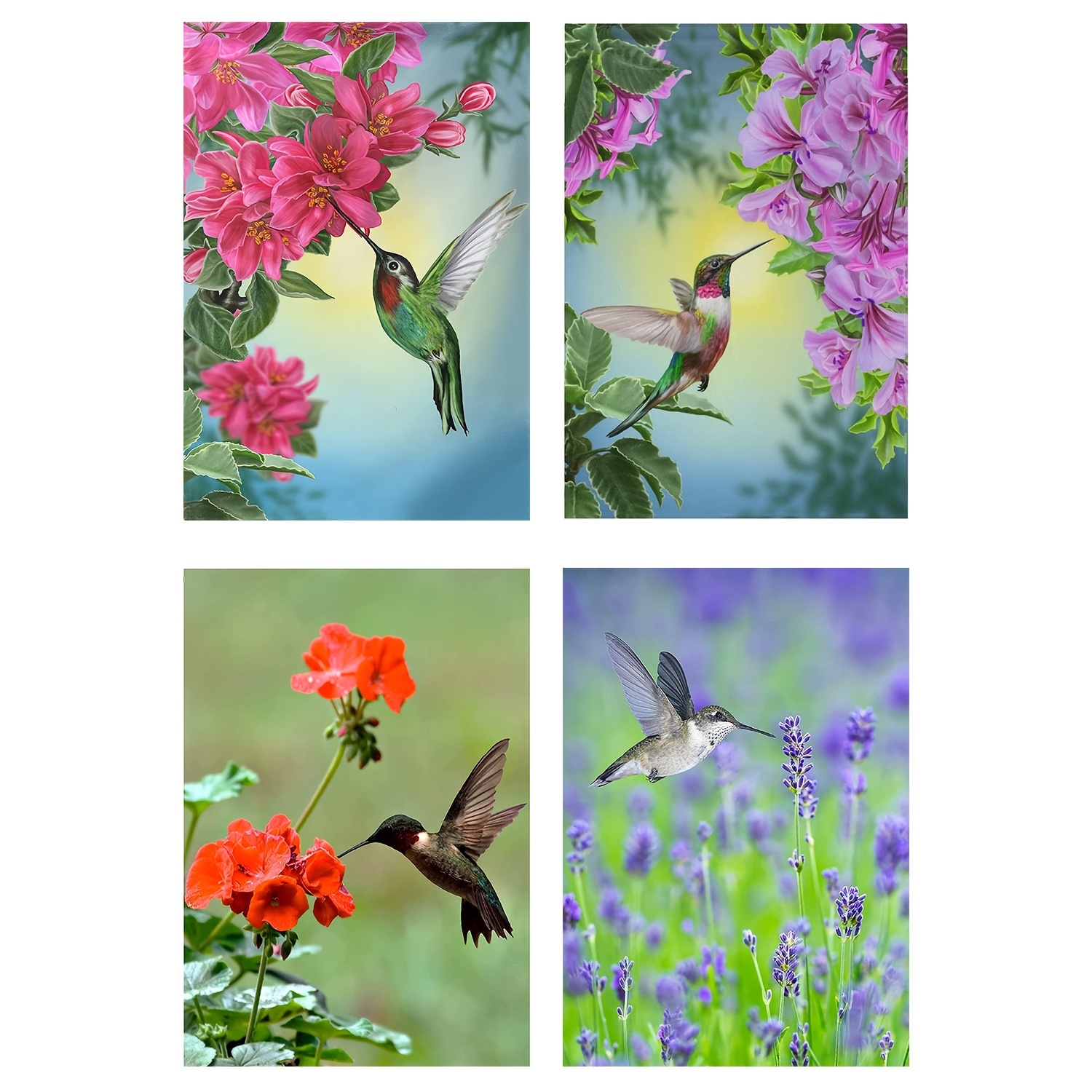 1pc Hummingbird Garden Flags Tropical Flowers House Flag Spring Double Sided Welcome Flag For Home Outdoor Patio Yard Lawn Decor No Flagpole