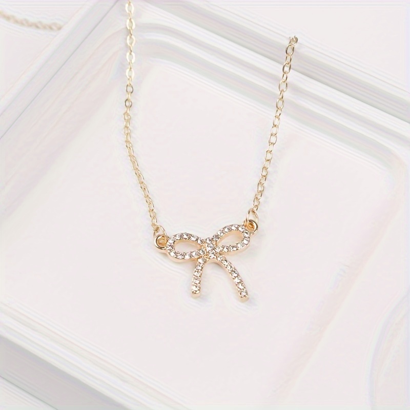 Collier de luxe en cristal à nœud pour femmes, bijoux de fête de mariage,  collier délicat de clavicule - Temu France
