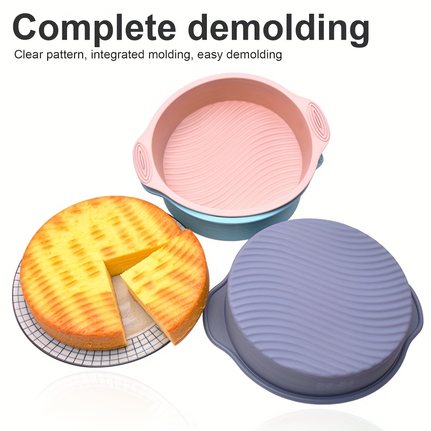 9 Inches Big Round Silicone Cake Pans Cake Baking Mold Flexible Baking DIY  Tray