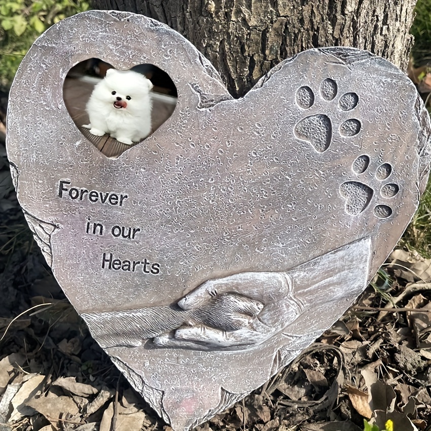 Lapide Commemorativa Per Cane In Resina - Targa Con Foto, 15x15 Cm, Per Interno O Esterno - Foto 7