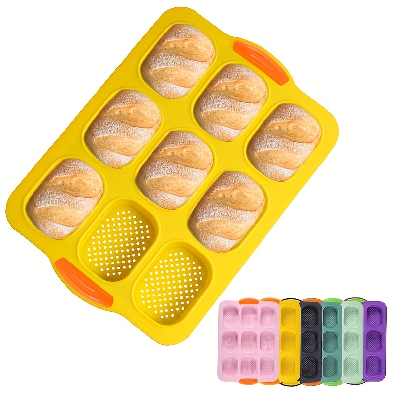 9-cavity Silicone Mold 5pcs Rectangular Cake Moulds - Mini Loaf Pan Baking  Mold, For Bread Meatloaf Brownie Cornbread Muffin, Rectangle Soap Bar, Resi
