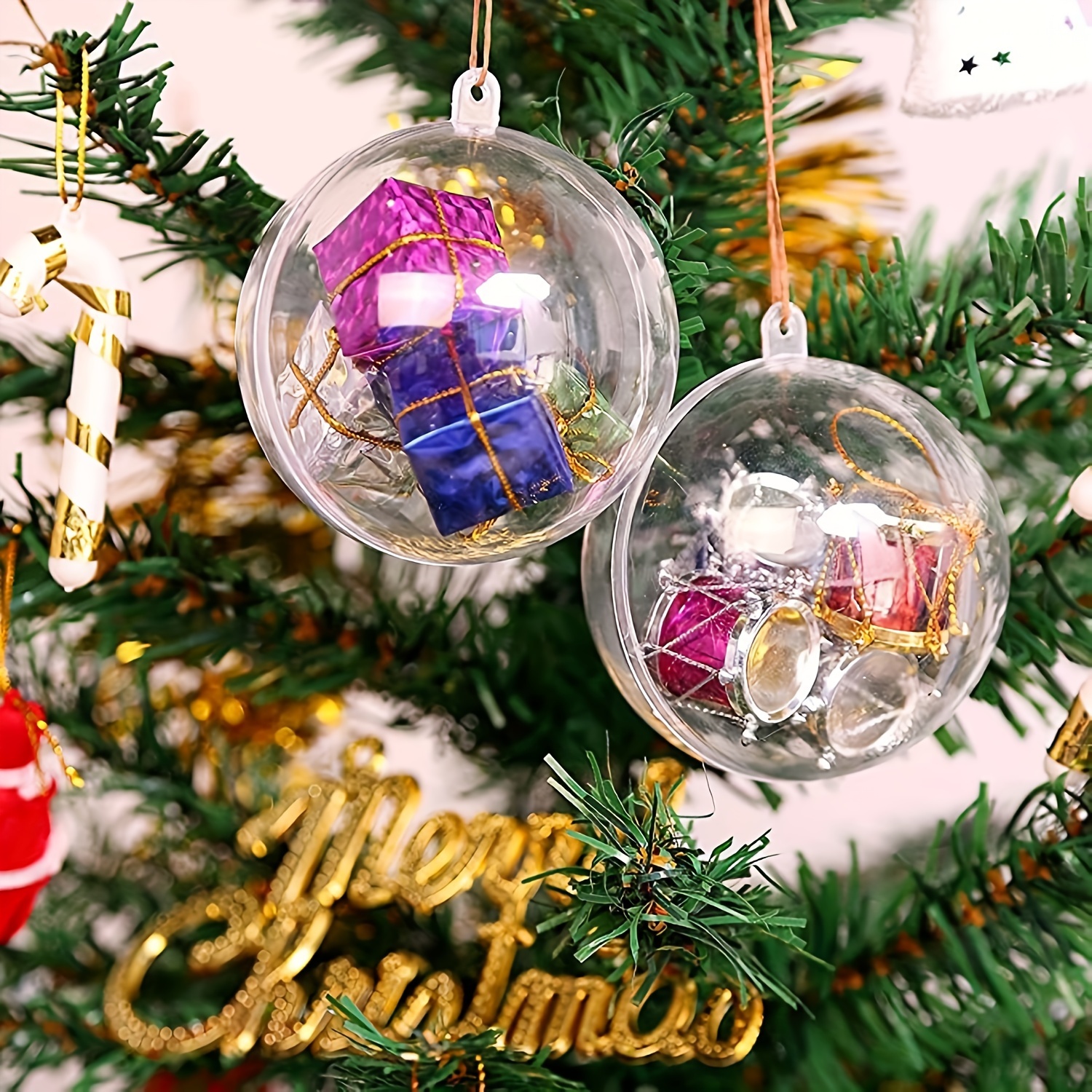 Christmas Tree Decoration Ball Clear Plastic Ornaments - Temu Philippines