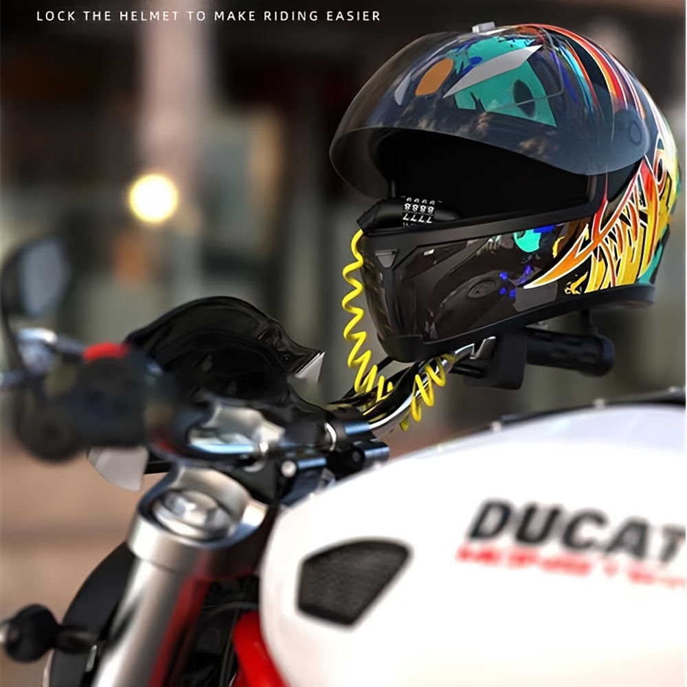 Zumber Lock ROCKBROS Cable - Lightweight Combination Lock For Bikes,  Strollers \u0026 Luggage Motorcycle Helmet Lock, image size:1000x1000