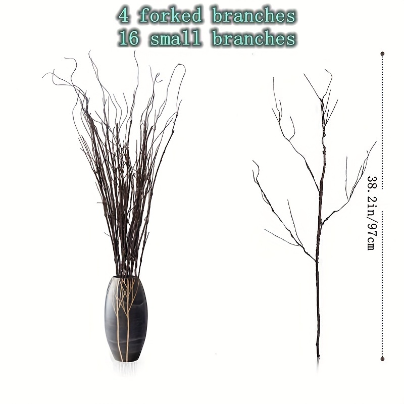 puluoE Halloween Decoration Curly Willow Branches Decorative Dried  Artificial Twigs, 17 Inches Fake Sticks Vintage Vines/Stems DIY Plants  Craft Vases