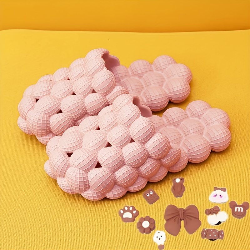 Pink Bubble Slides with Charms