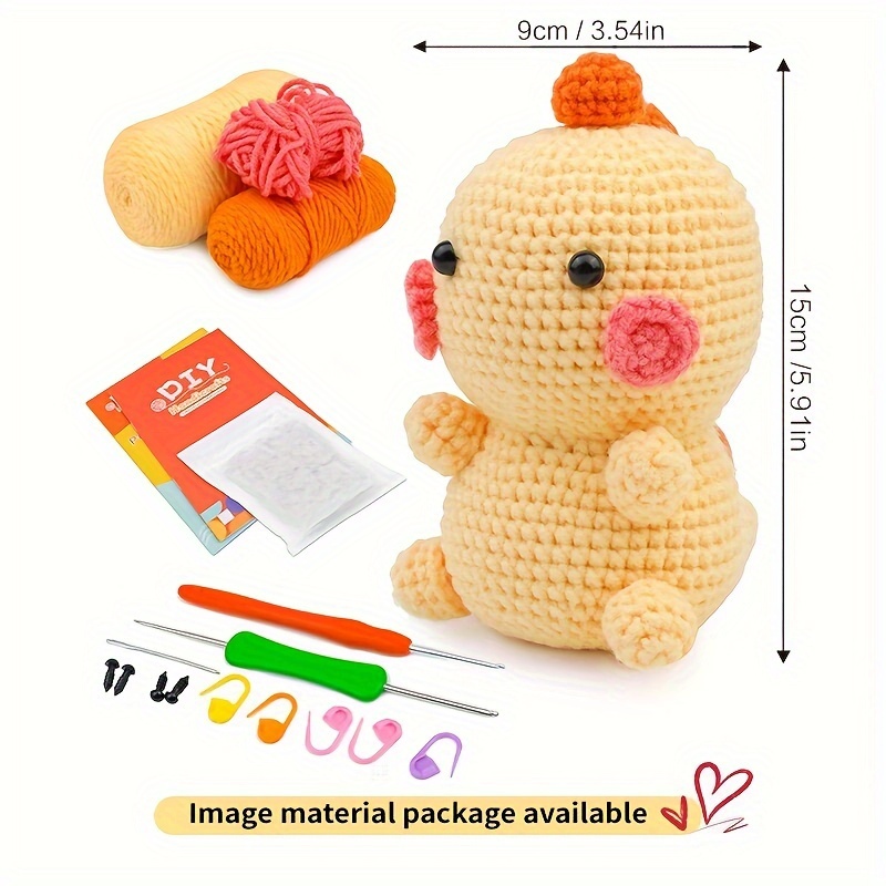 New Crochet Material Package Contains English Instruction Manual, Beginner  Crochet Yarn Kit For Adults, Knitting Handmade Diy Cartoon Doll For  Beginners - Temu