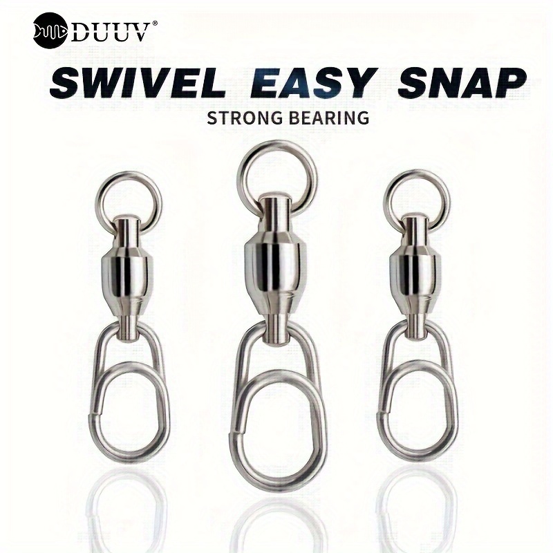 Durable Stainless Steel Fishing Swivels Snaps Rolling - Temu