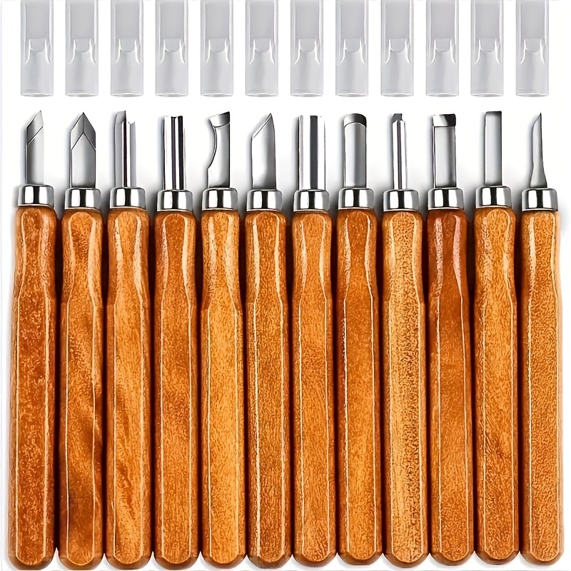 Professional Wood Carving Tools:12-Piece Wood Carving Knife Set