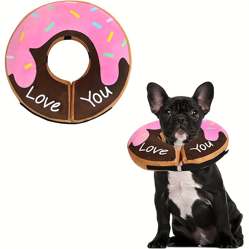 Soft Inflatable Dog Cone for Medium Dogs - Donut Collar to Prevent Licking  After Surgery