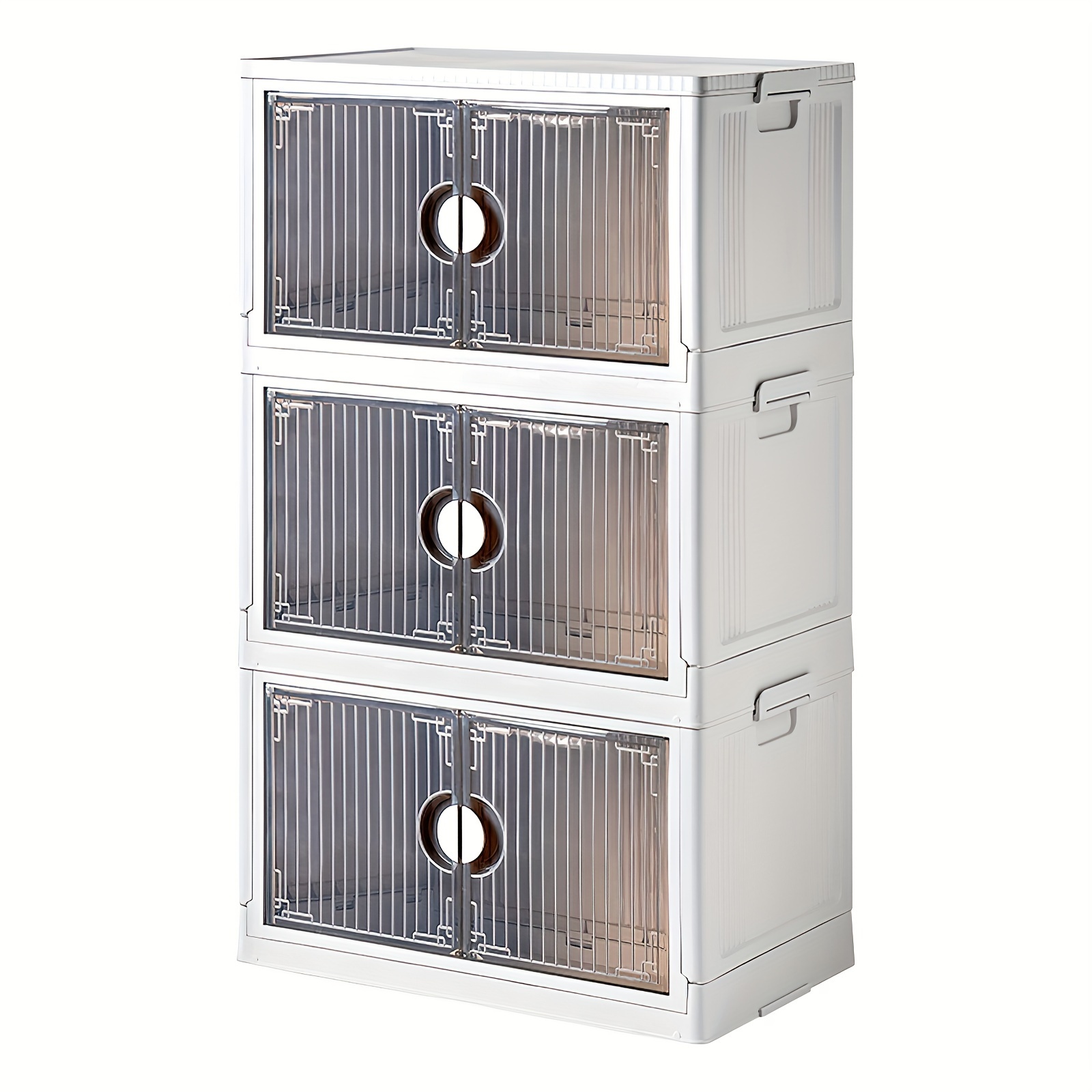 8 sets de 6 cajas de almacenaje 33x23x12cm - cajas organizadoras con tapa,  pack de cajas apilables para ordenar ropa y calzado, contenedor
