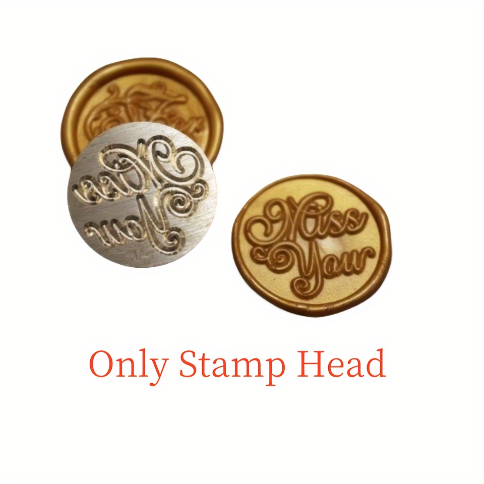 1Pc Circle Wax Seal Stamp Head Metal Decorative Sealing Stamp Tool