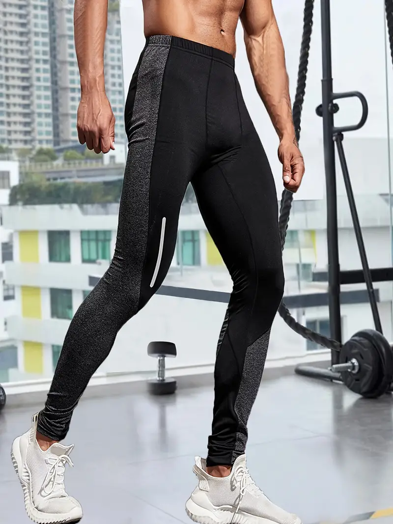 Men's Breathable Elastic Sports Leggings Casual Quick Drying - Temu Canada