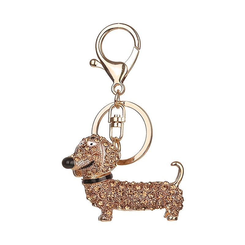 Alloy Rhinestone Cute Puppy Dog Keychain Pendant Animal Bag Keyring  Ornament Bag Purse Charm Accessories - Temu