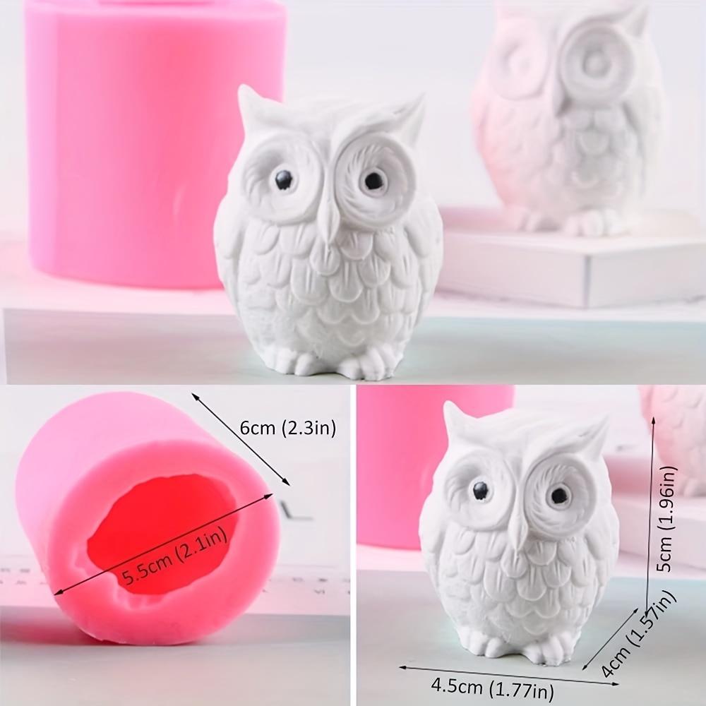 Owl Scented Candle Mold 3d Silicone Mold Bird Shaped - Temu