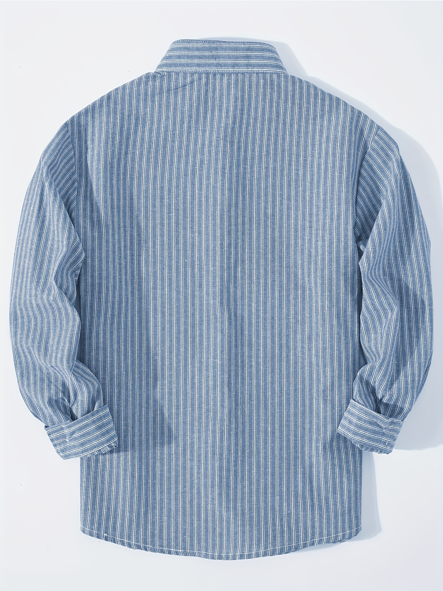 Boys Striped Casual Long Sleeve Lapel Shirt