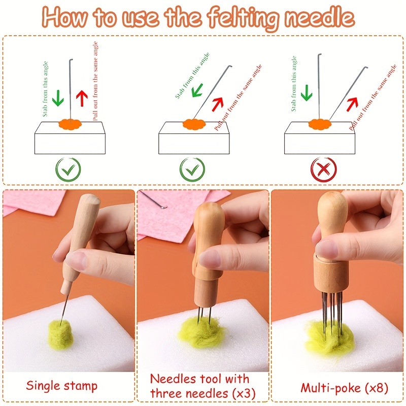 Felting Needle 4 Sizes Felting Needles Set Triangle Felting - Temu