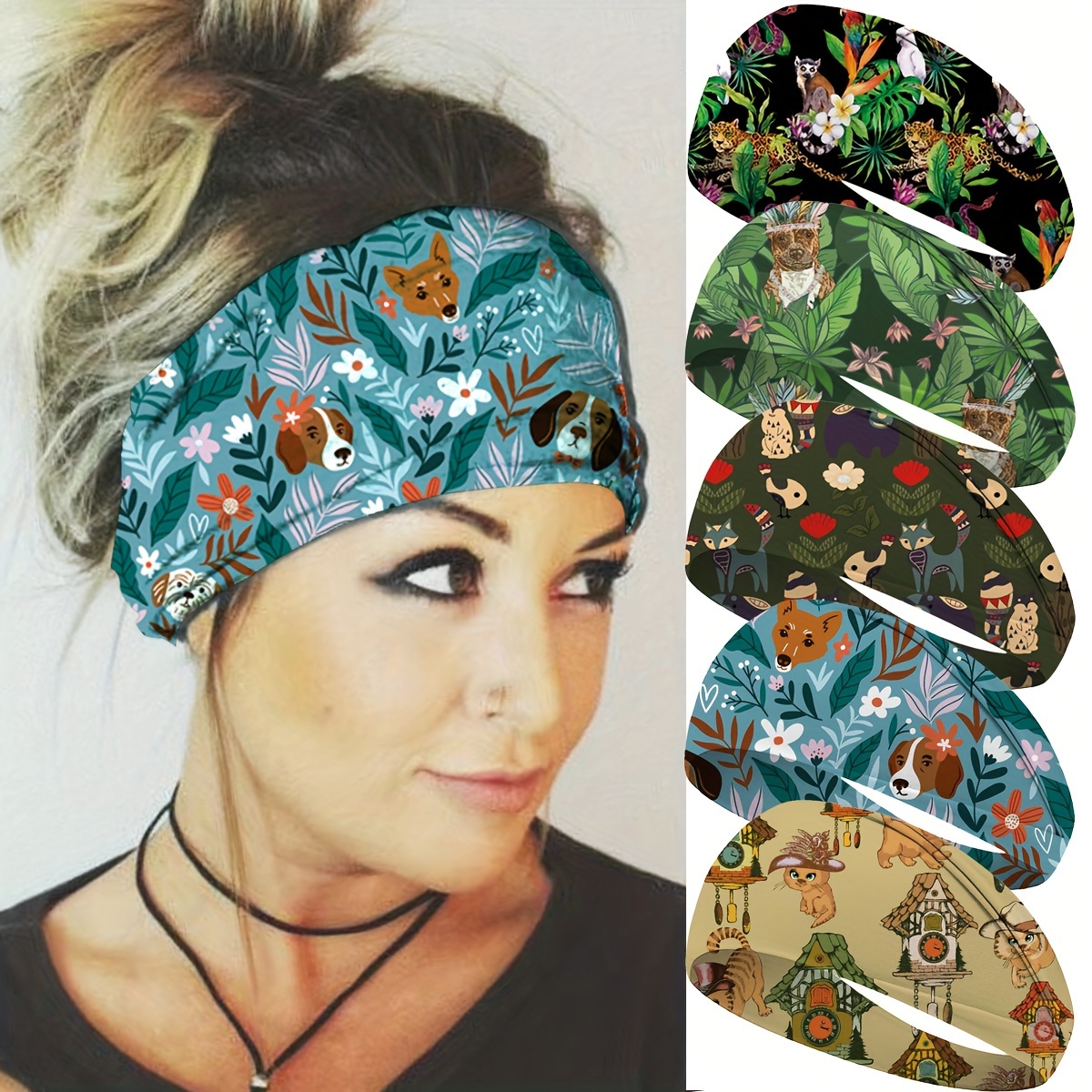 Bandana imprimé bohème pour femmes, bandeau élastique pour lavage du  visage, Turban pour cheveux, Yoga, accessoire pour cheveux - AliExpress