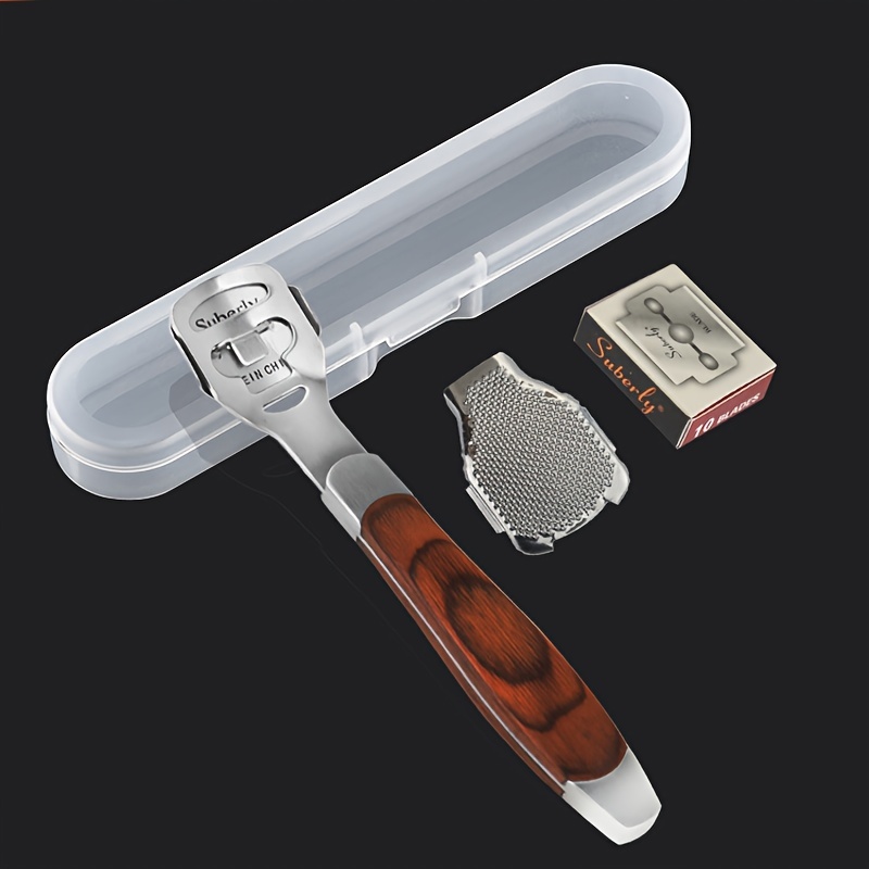 Callus Corn Hard Skin Remover, Stainless Steel Dead Skin Shaver Foot  Pedicure Kit + 10 Blade Tool (Foot Scraper + Blade)
